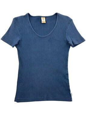 Vintage 90s Levi’s Blue Ribbed Scoop Neck Baby Tee